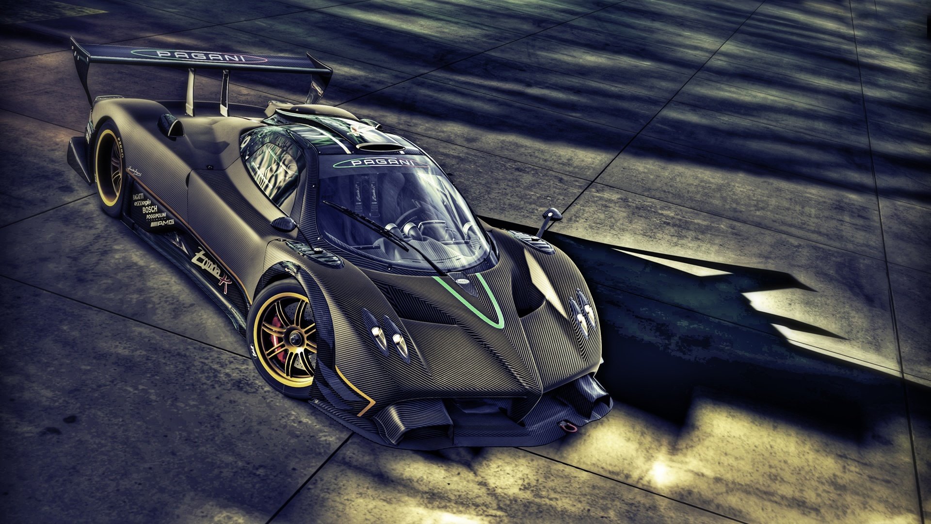 pagani zonda r supersportwagen wände