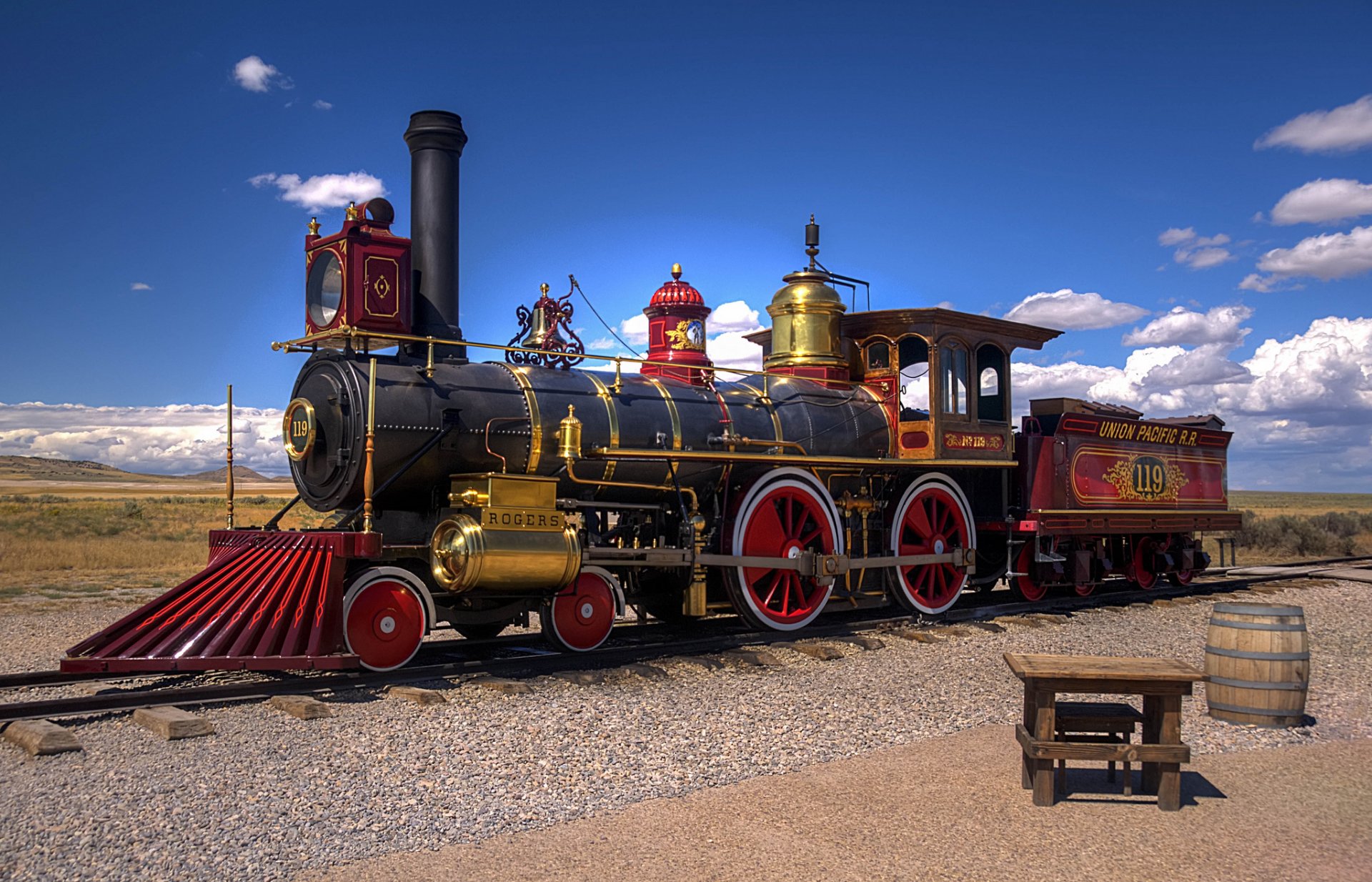 estados unidos utah desierto ferrocarril locomotora de vapor vintage