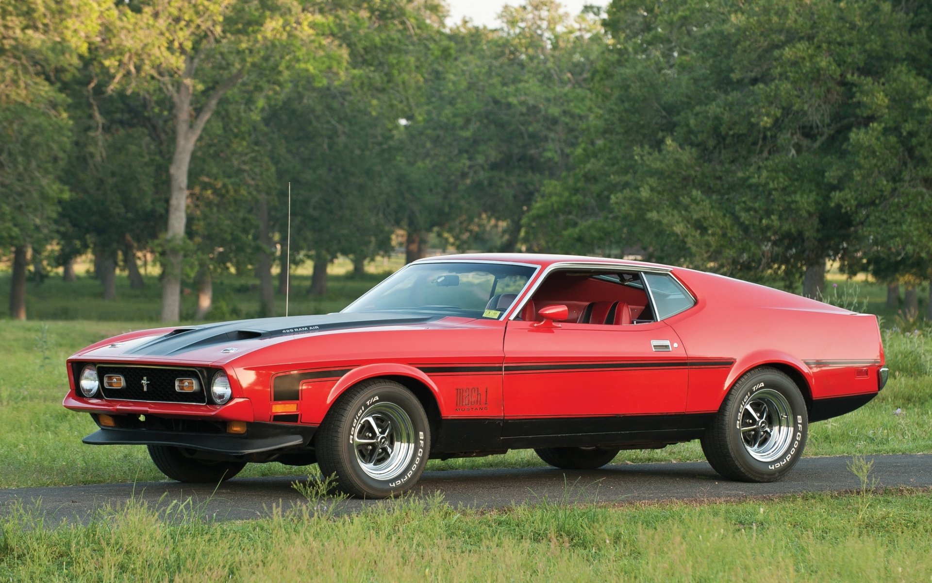 ford mustang mach 1 1971 rosso anteriore muscle car muscle car