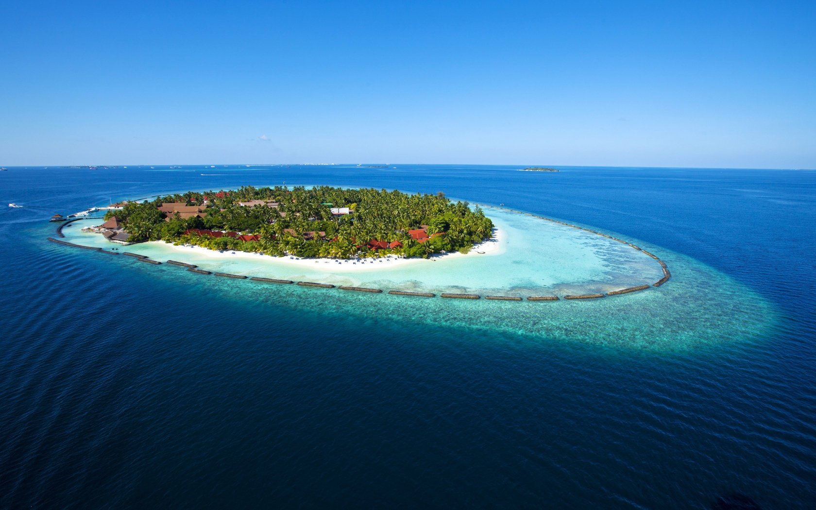 insel ozean bäume sommer urlaub strand himmel