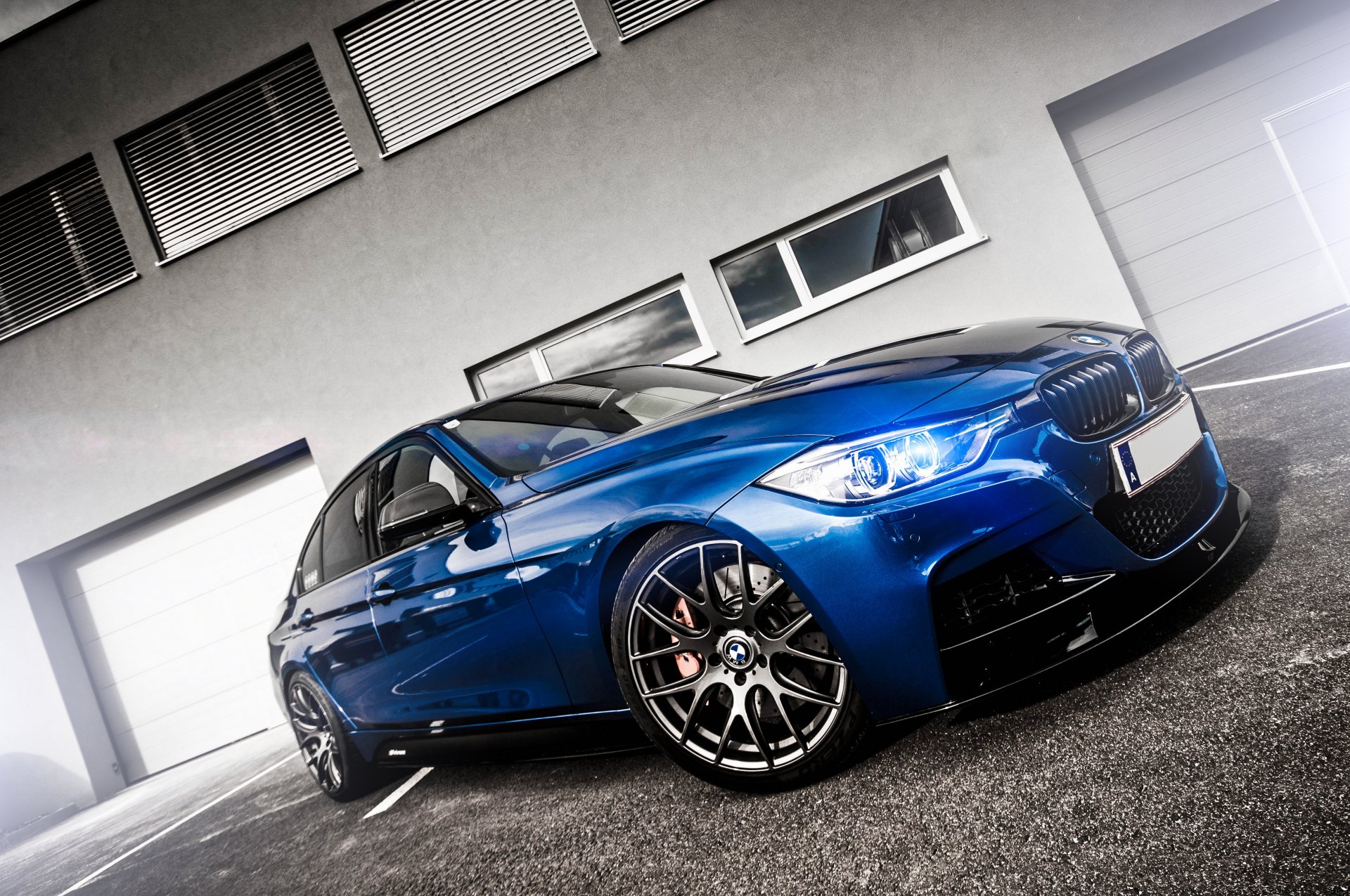 bmw bmw tuning phares bleu jantes