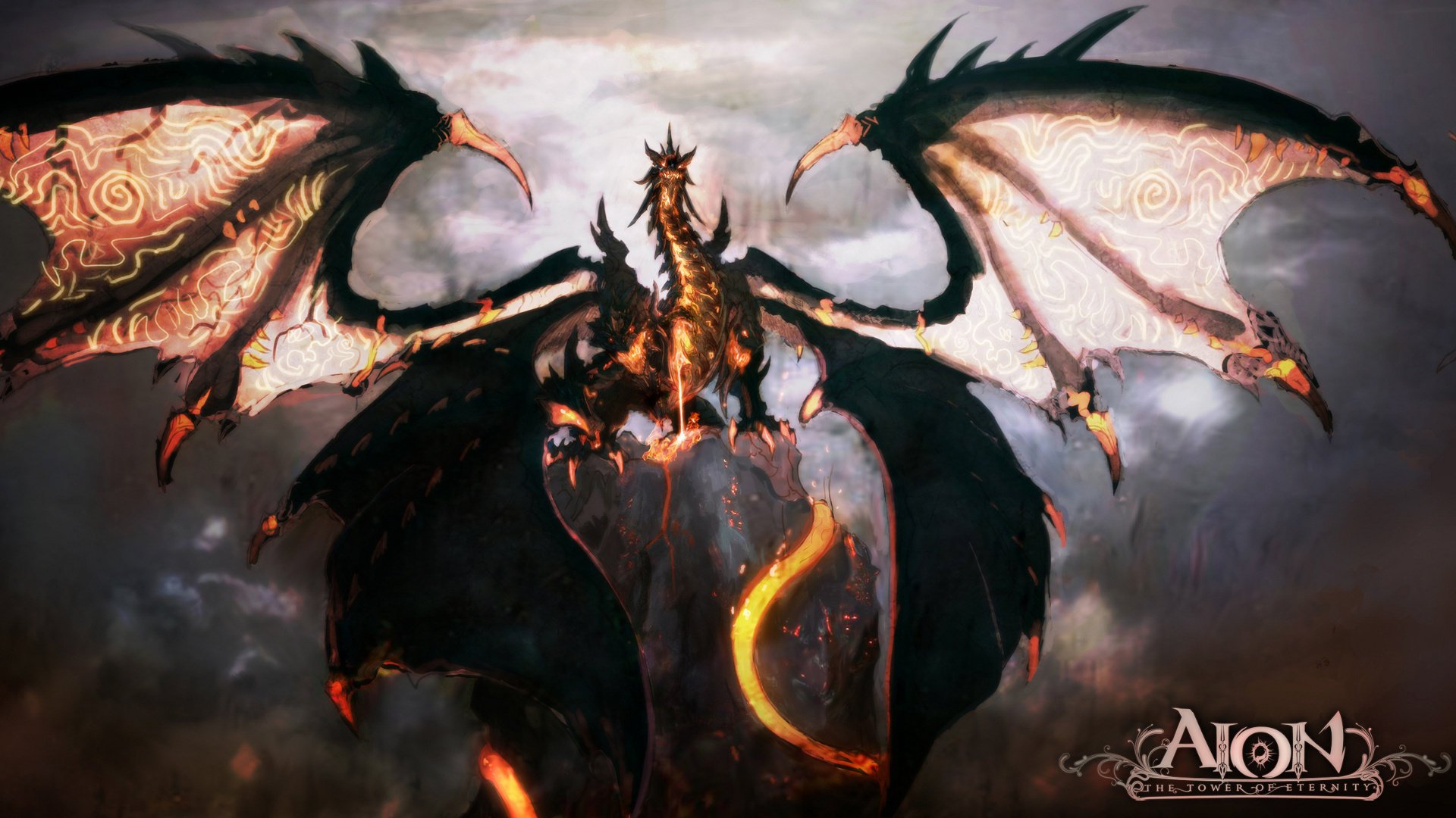 aion the tower of eternity mmorpg wings lava dragon