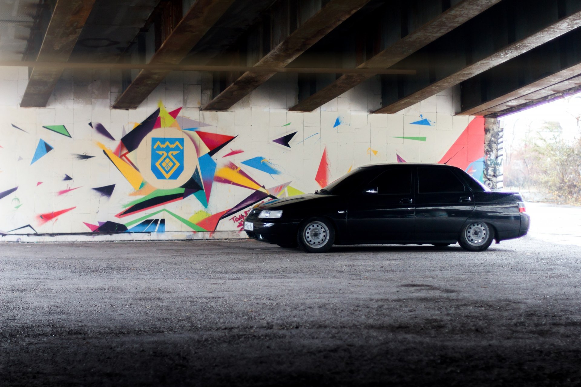 bpan lada vaz maszyna auto vaz-2110 lada 110 graffiti