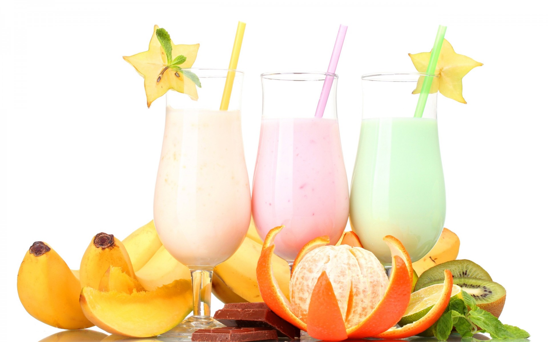 fruits lunettes tubes milk-shakes smoothie