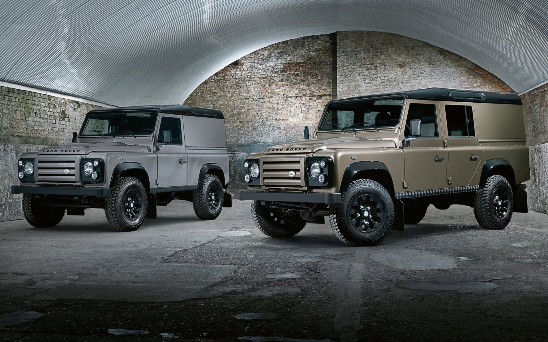 land rover defender utility wagon x-tech land rover defender jeep suv front end hangar background