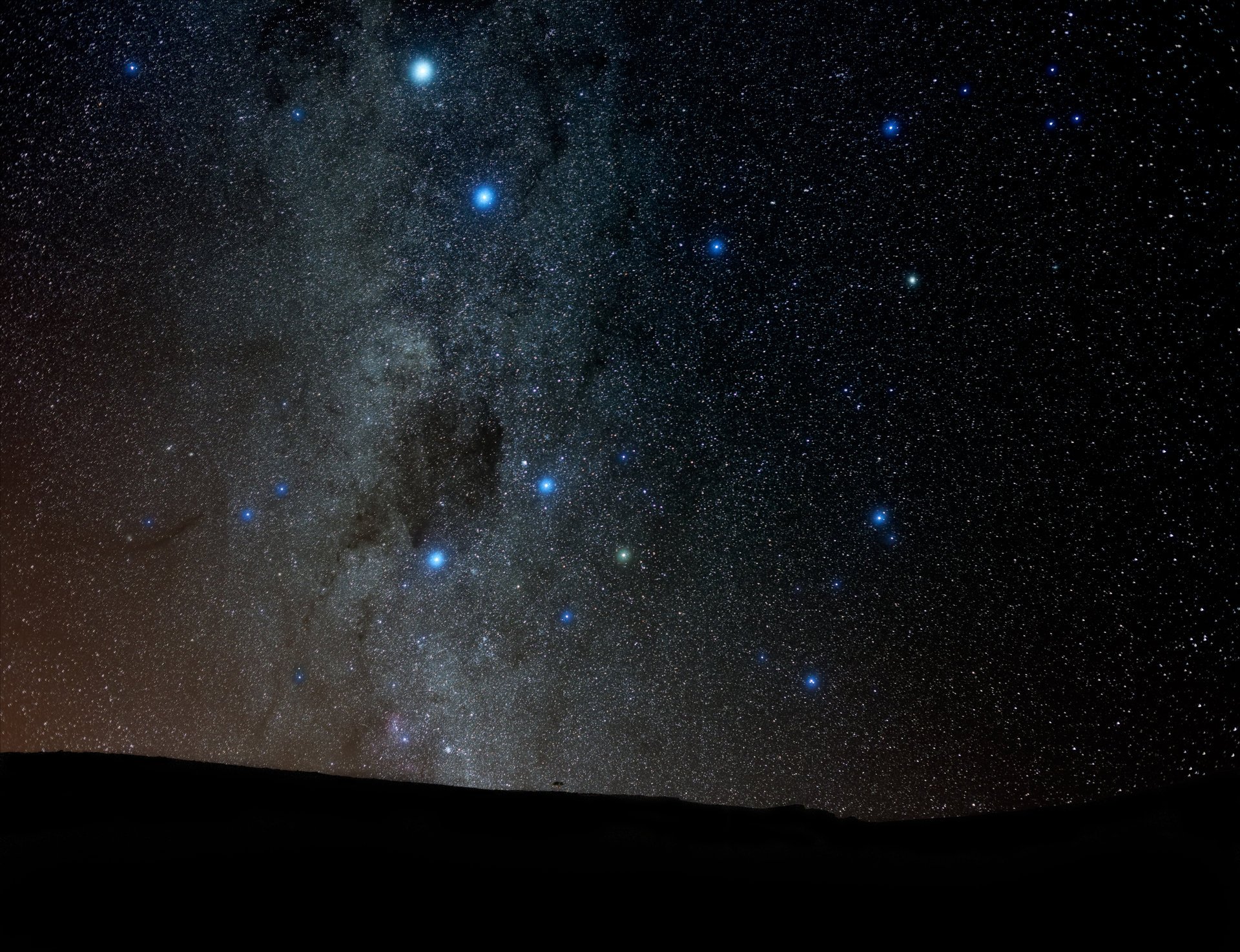 outhern cross alpha and beta centauri the milky way