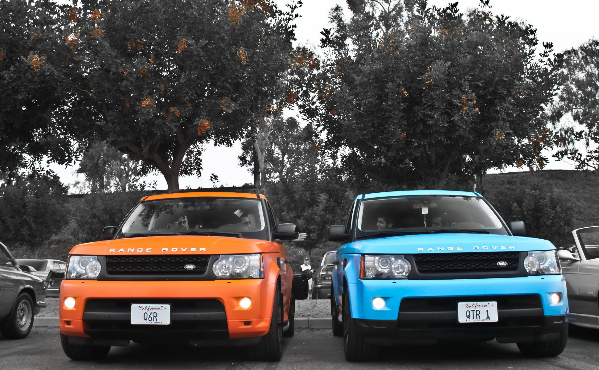 land rover range rover sport blau orange land rover jeep