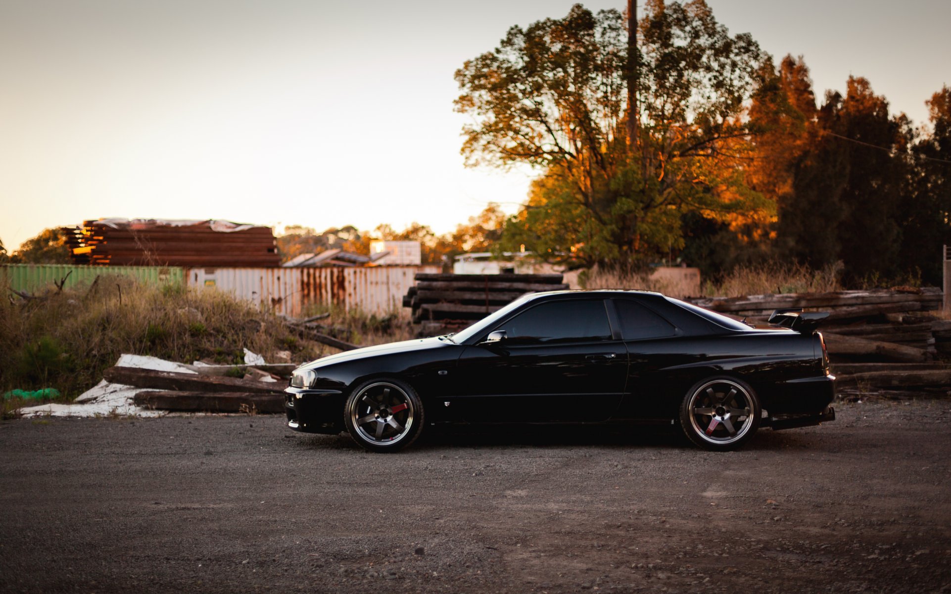 nissan orizzonte gtr r34 nero profilo