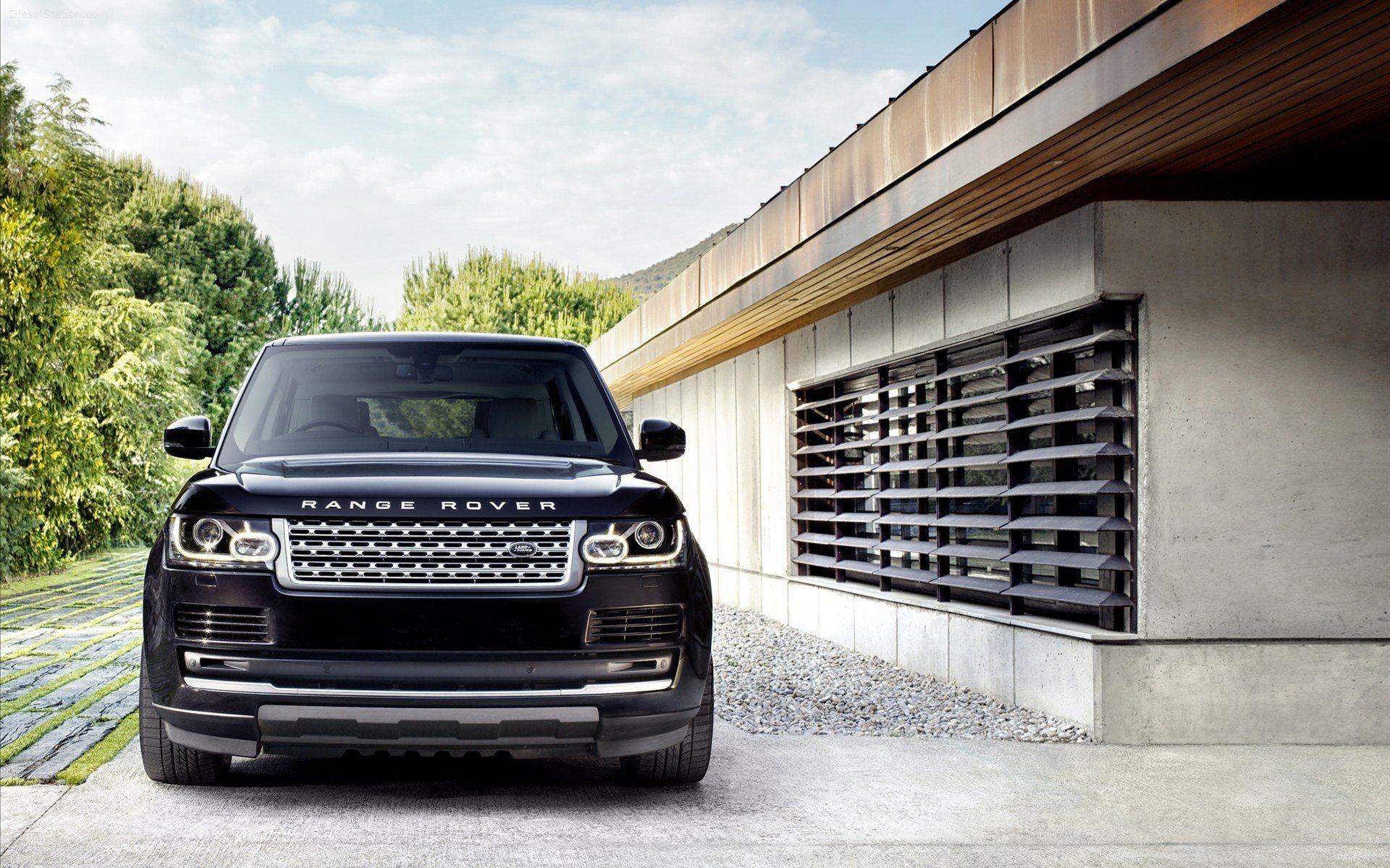 land rover range rover черный фары