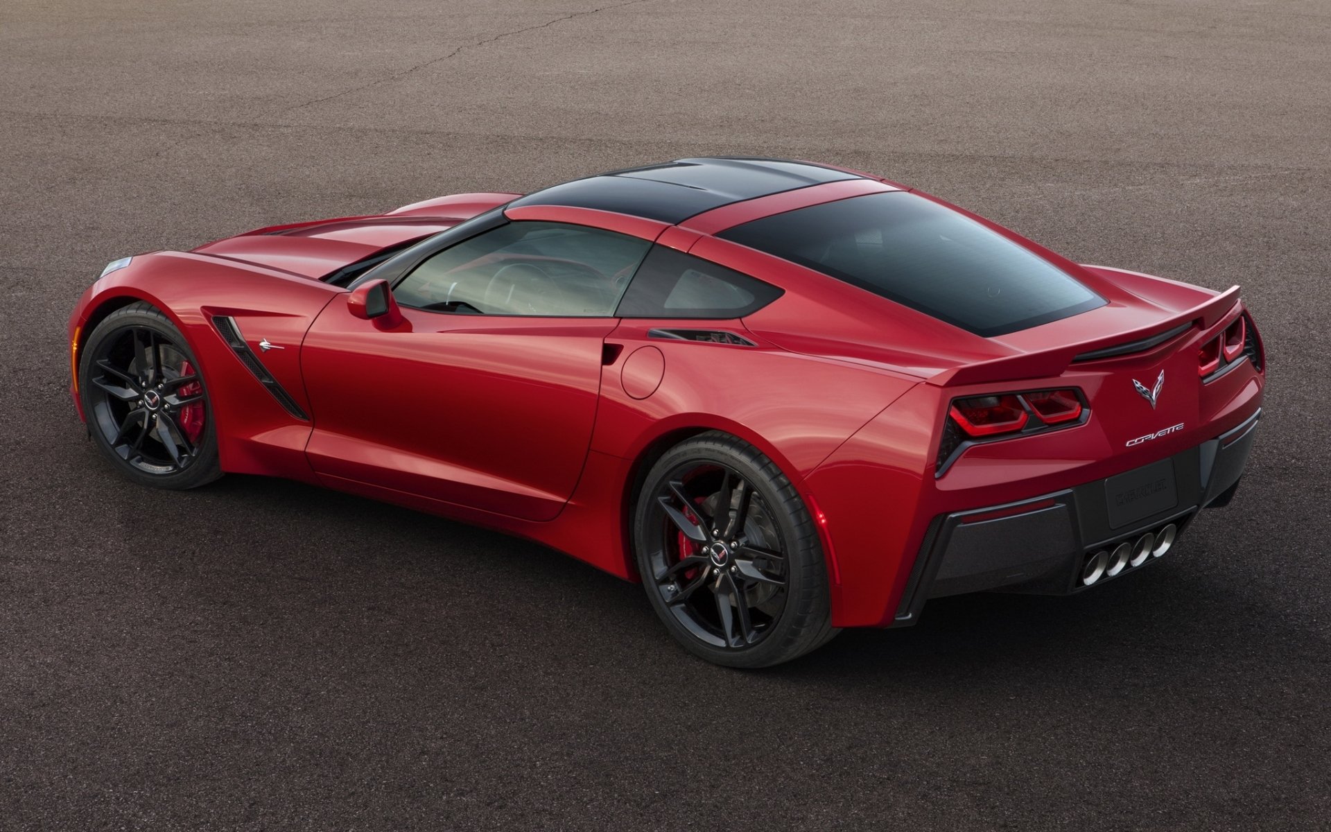 chevrolet corvette stingray c7 chevrolet stingray red rear view