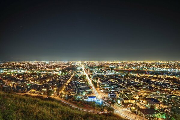 Night lights in Los Angeles