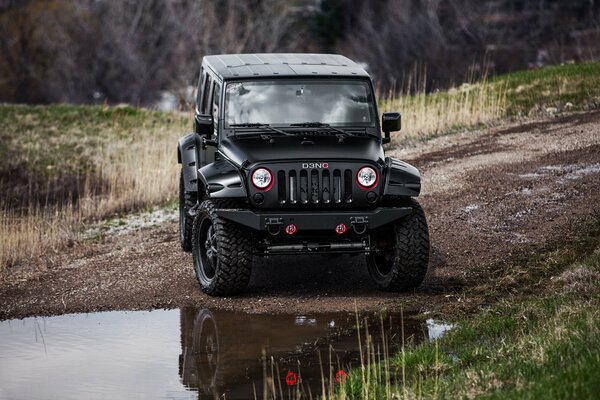 Jeep Wrangler SUV. Es gibt keine Hindernisse