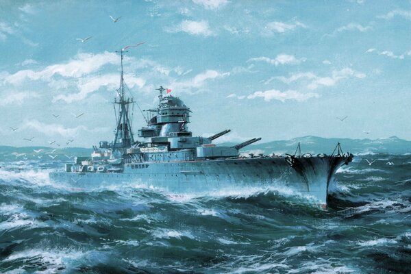 Radziecki krążownik,, Kercz na morzu