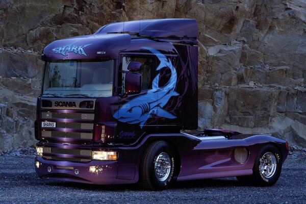 Tracteur scania 530 en milieu naturel