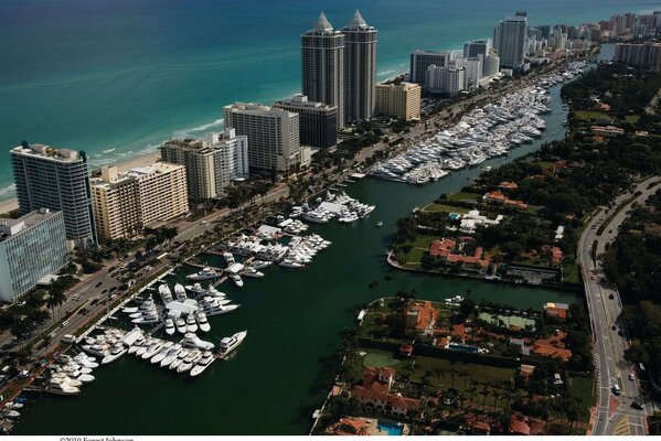 Bird s-eye view of Miami