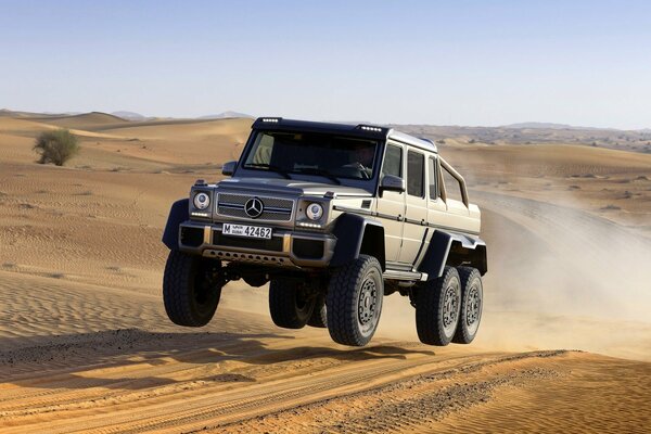 SUV miaou sur les sables du désert