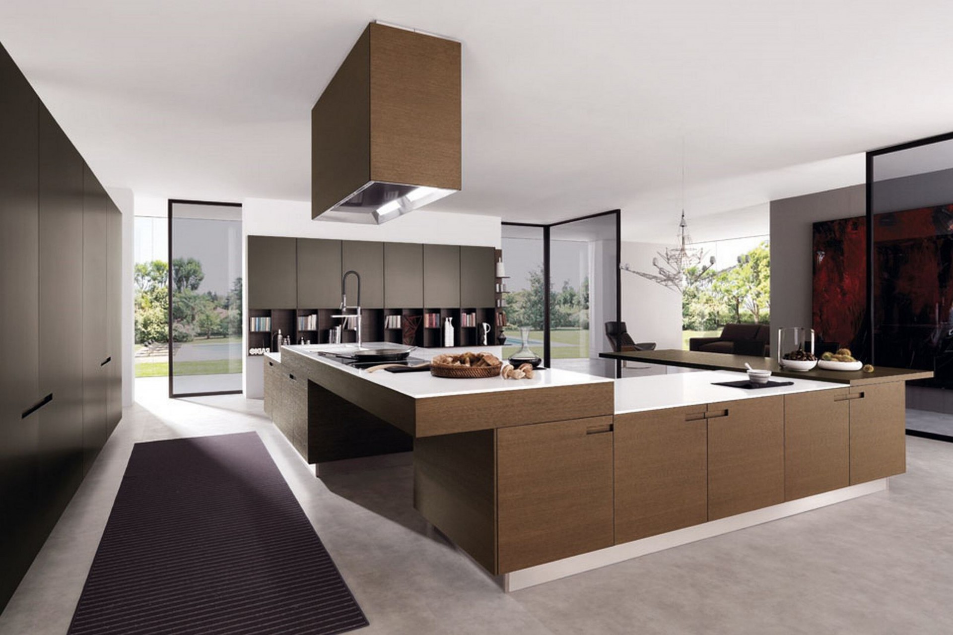 design style villa moderne cuisine salon