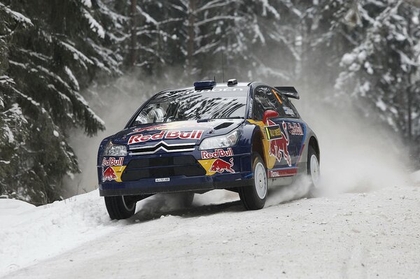 Coche participante en el Rally de Suecia