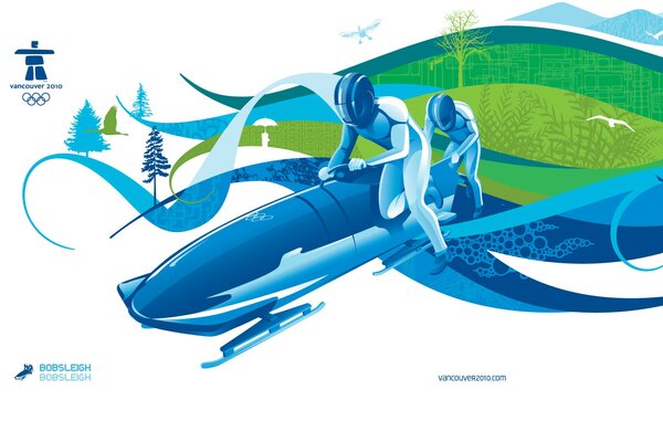 Image de bobsleigh aux jeux olympiques de 2010 à Vancouver