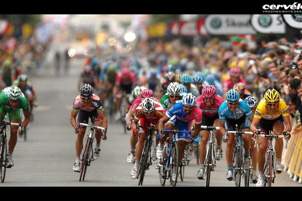 Grande Course de personnes à vélo