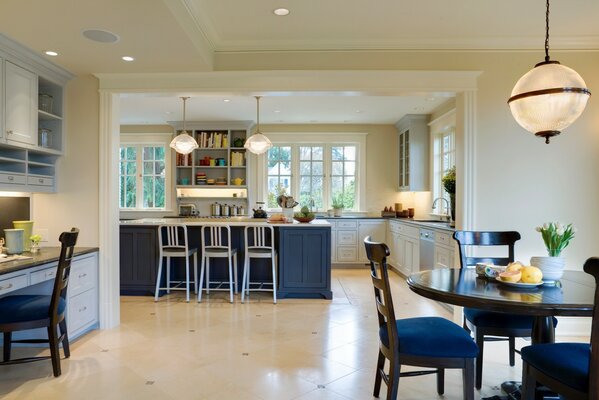 Kitchen design for a large country house