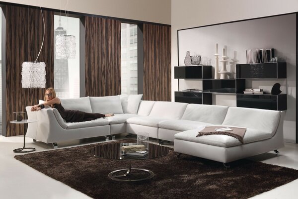 Stylish design of the living room
