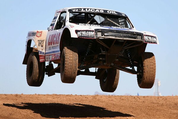 Car racing in Arizona flying car