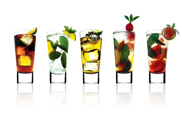 Beautiful design of cocktails for summer