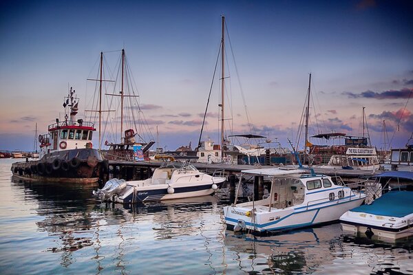 Boote am Seepferdchen in Zypern