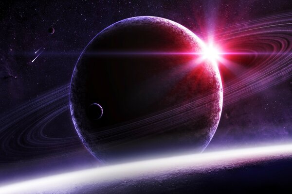 El planeta Saturno es uno de los planetas más grandes del sistema