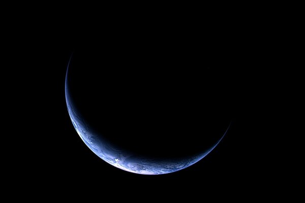 Image nocturne d une planète dans l espace