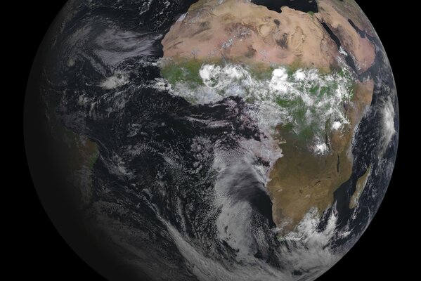 Globe terrestre avec des continents, des océans