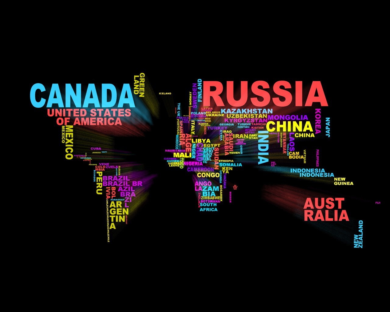 mapa czcionka litery typografia