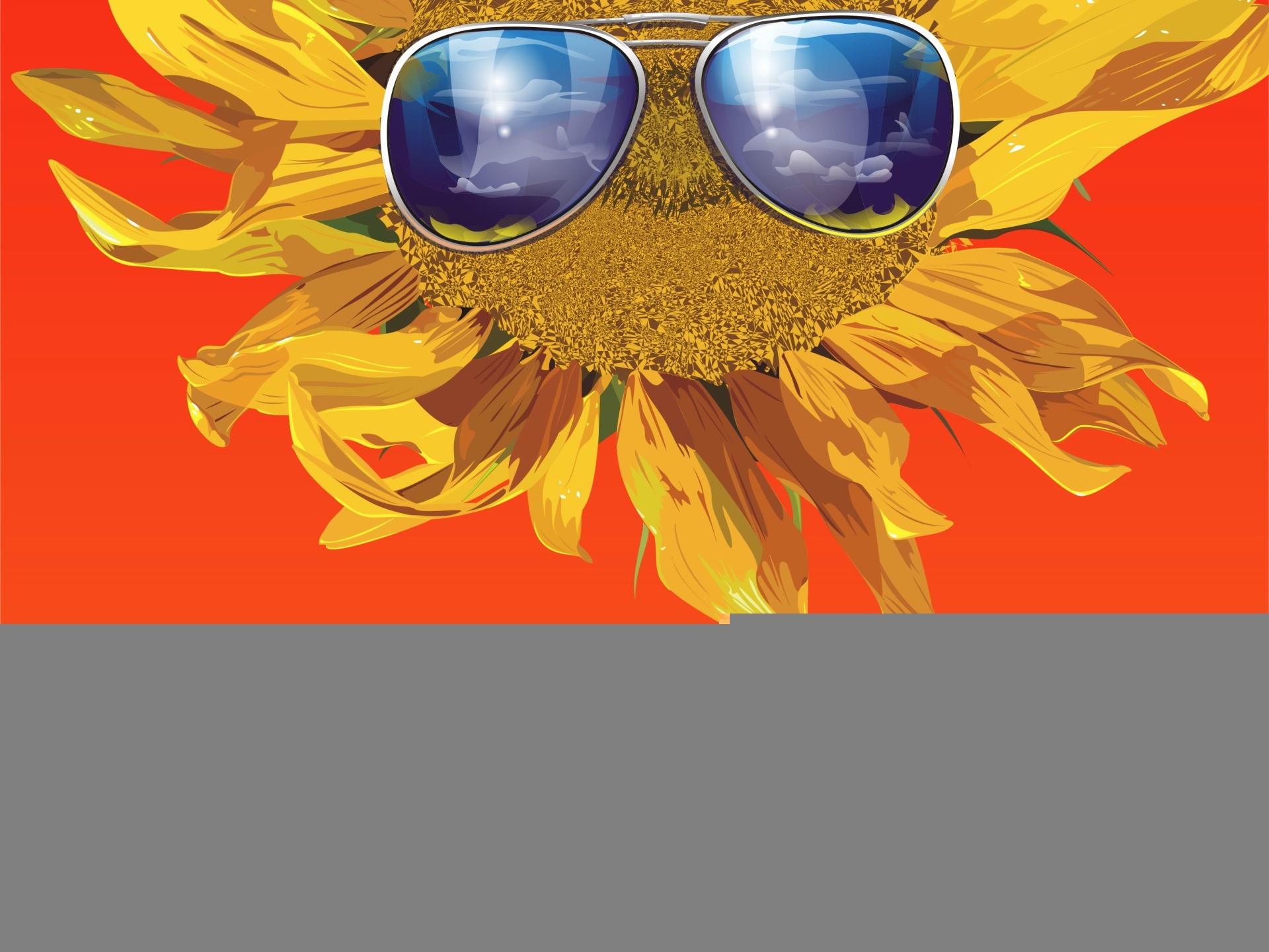 unflower sunglasses vector orange