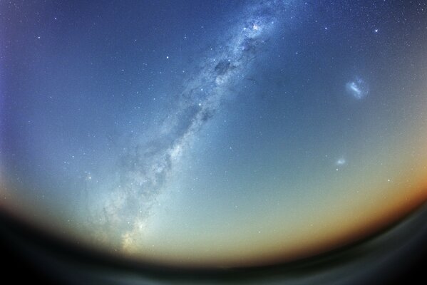 Magellanic clouds in heavenly beauty