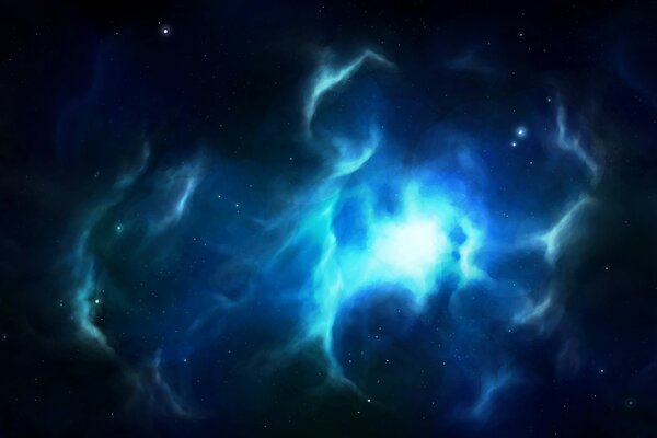 Nebulosa nello spazio, nuvole. Art