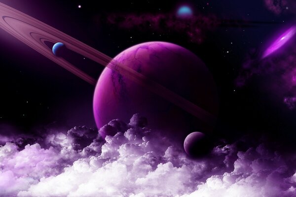 The mesmerizing purple beauty of the galaxy