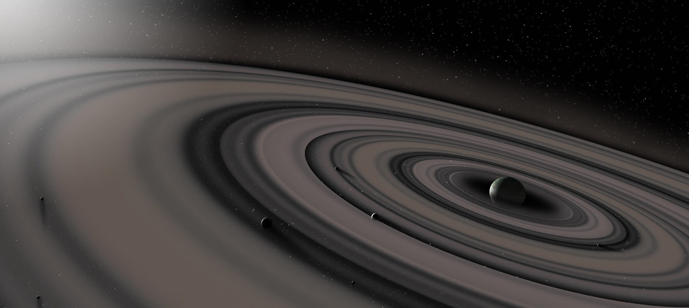 saturno cinturón asteroides gigante de gas anillos espacio planeta satélites