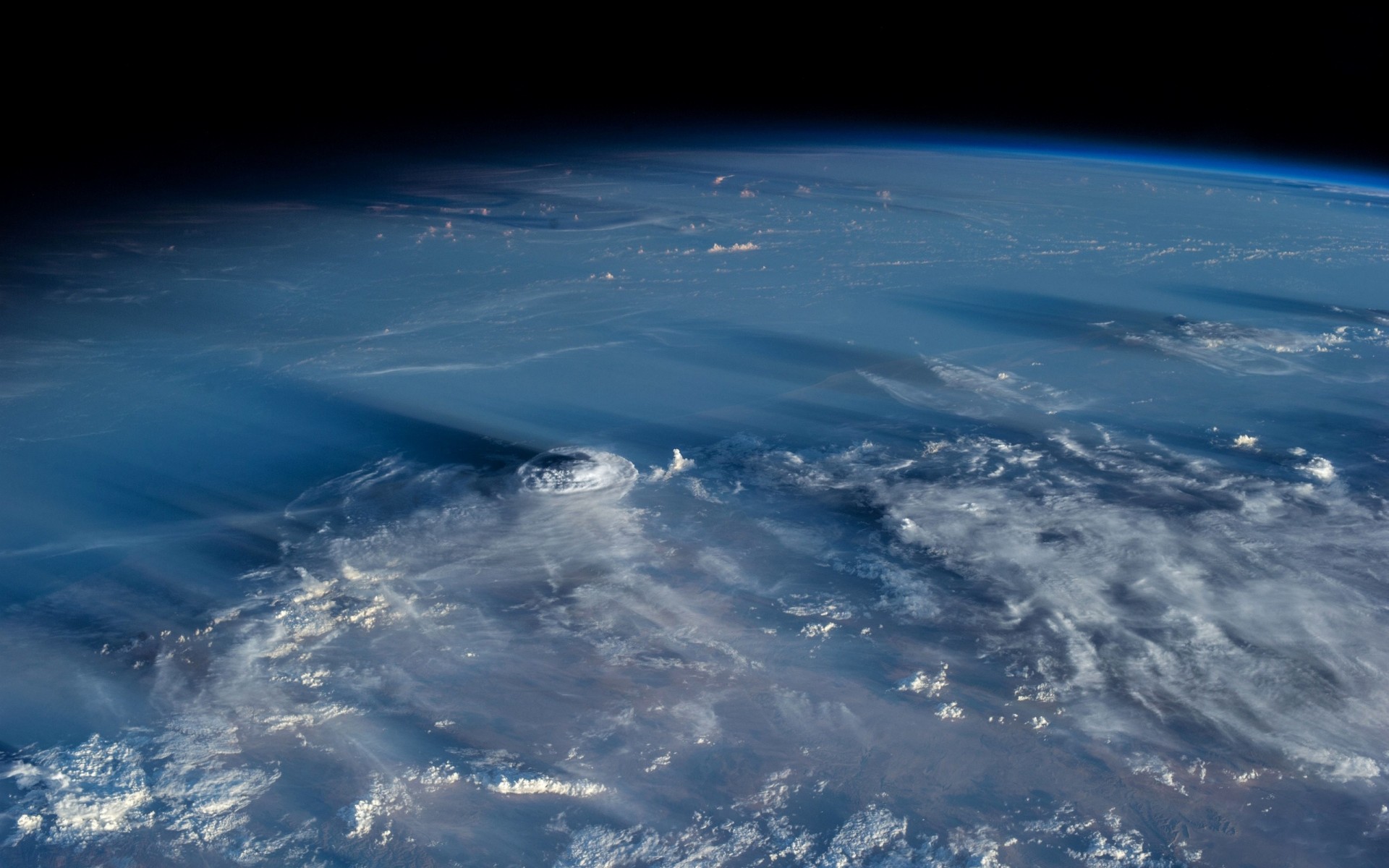 estratosfera nubes espacio planeta tierra encantador