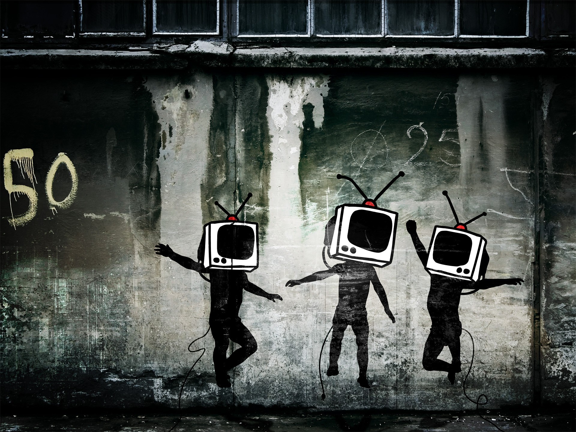 wall graffiti tv