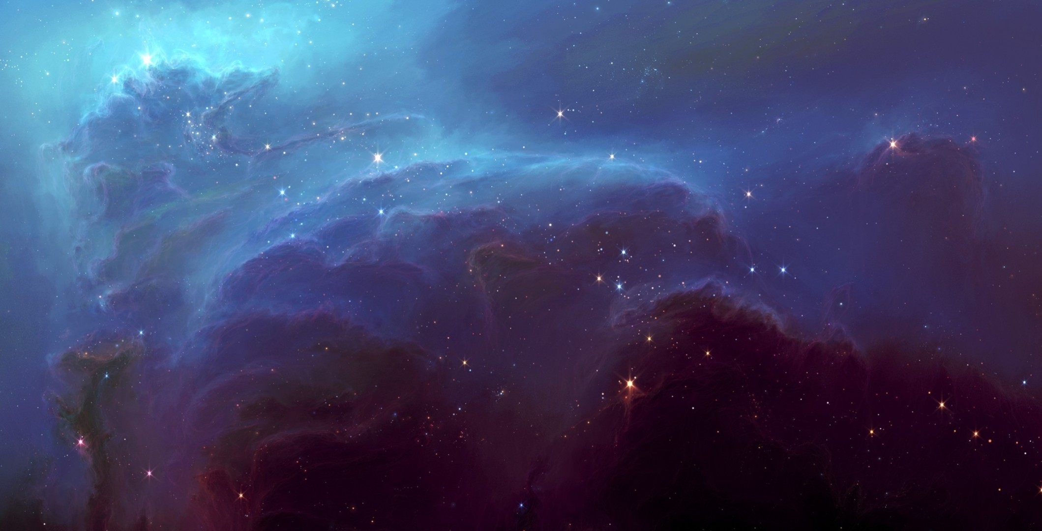 art nebula clouds glow space