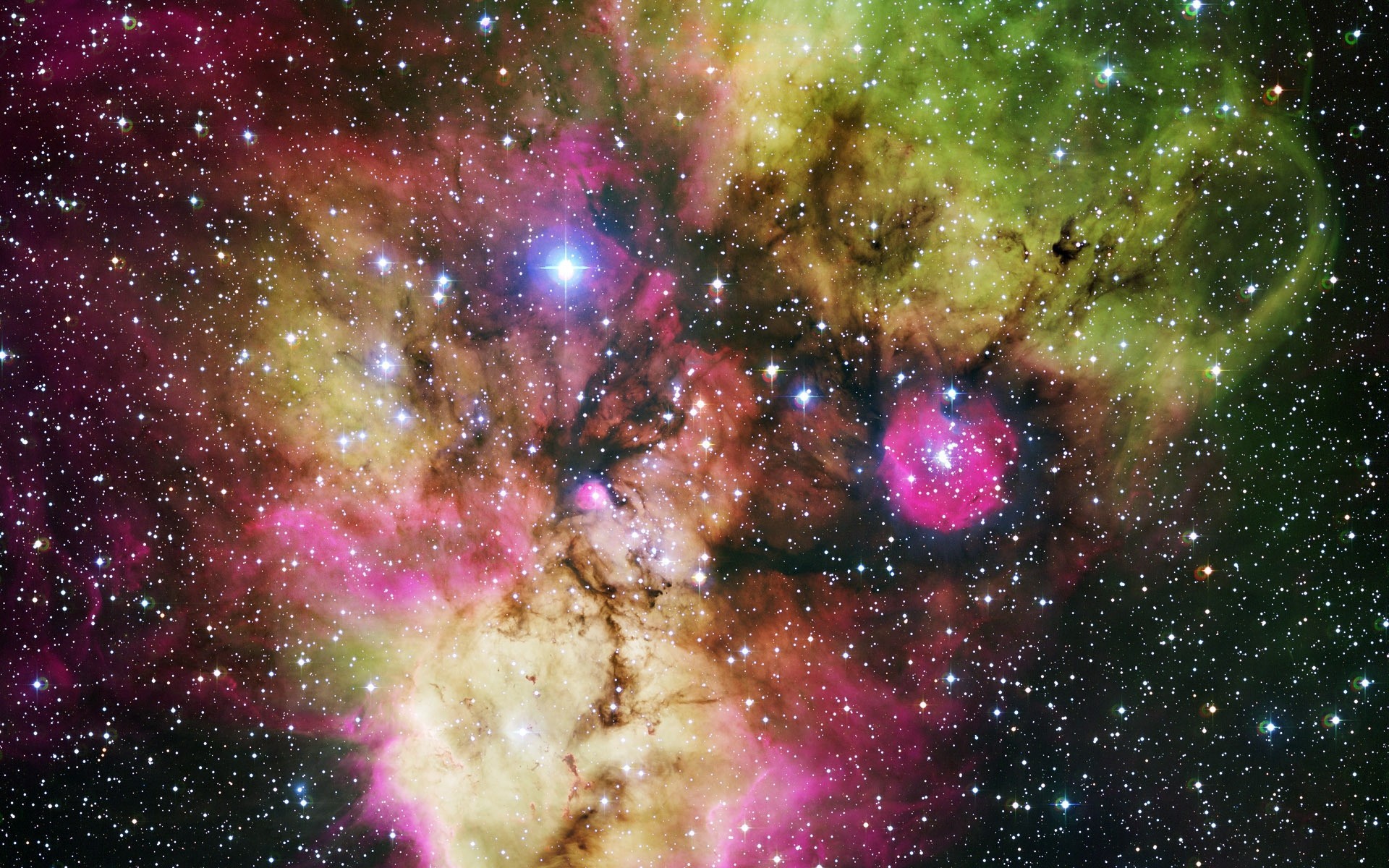 hubble multicolore belle nébuleuse