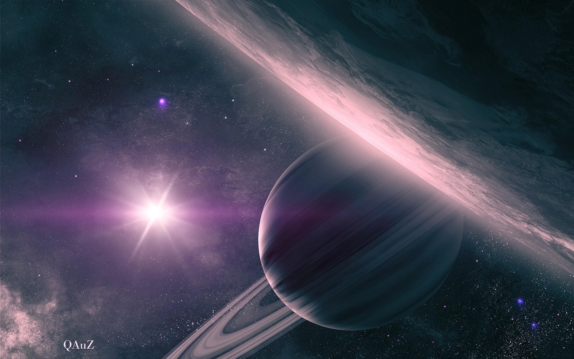 rings saturn art planet space