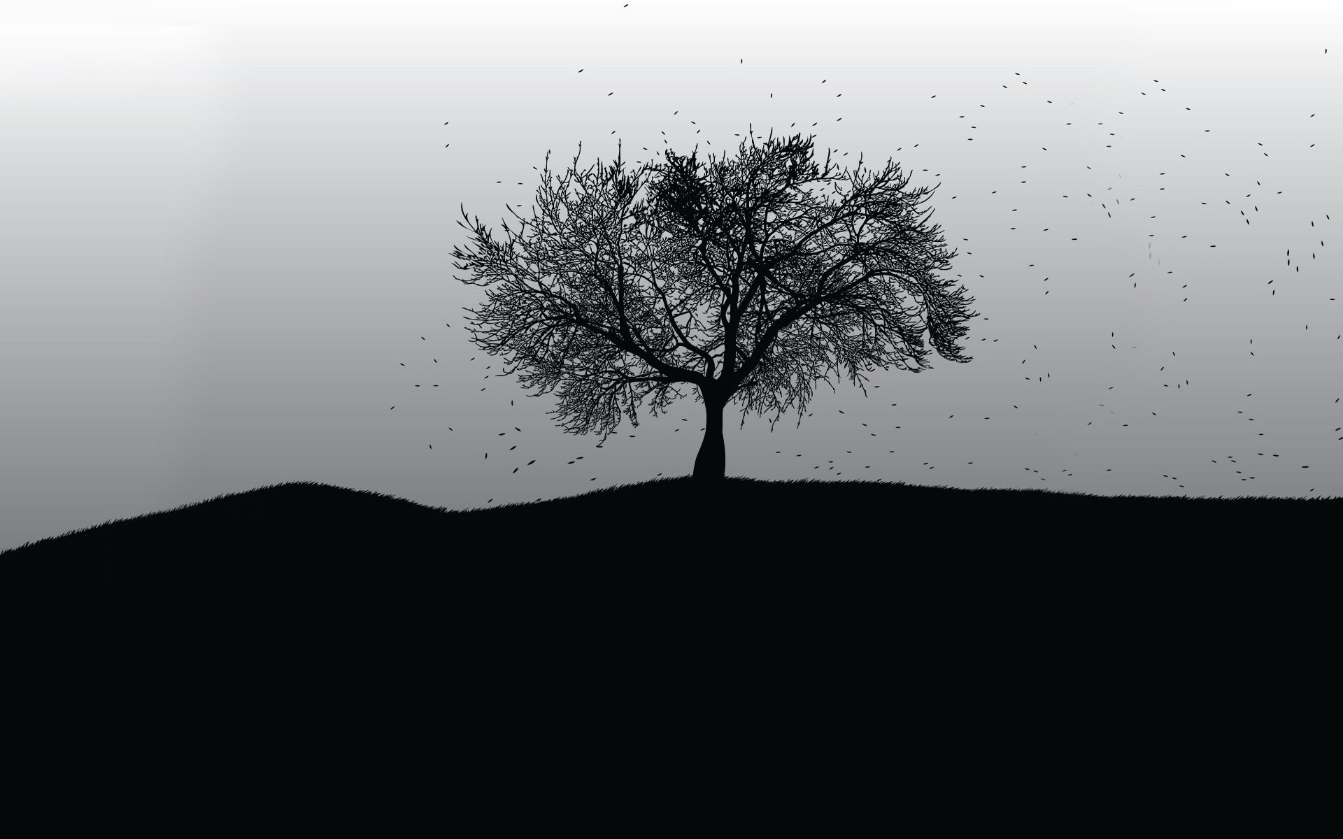 tree black and white vector