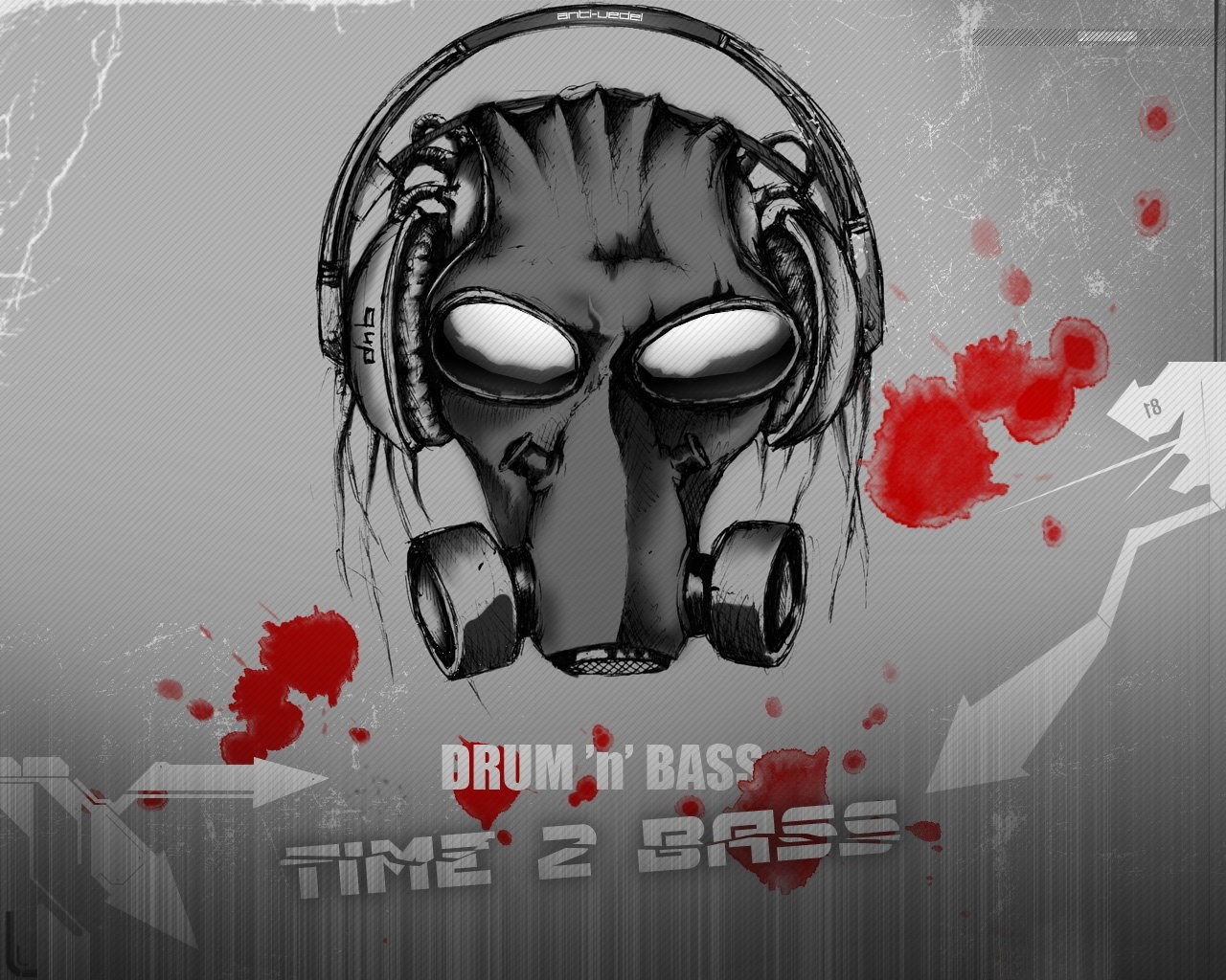 drum 39; n-bass czas do basu predator maska krew