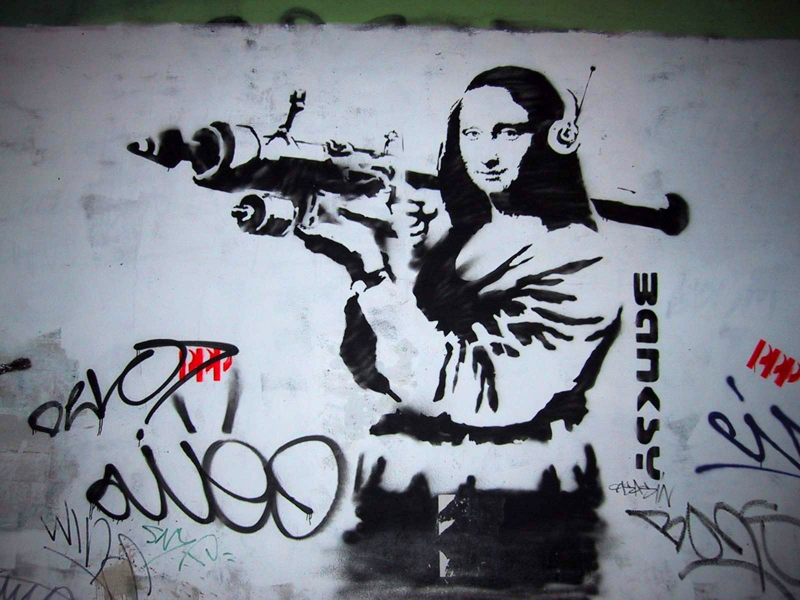 mona lisa granatwerfer graffiti