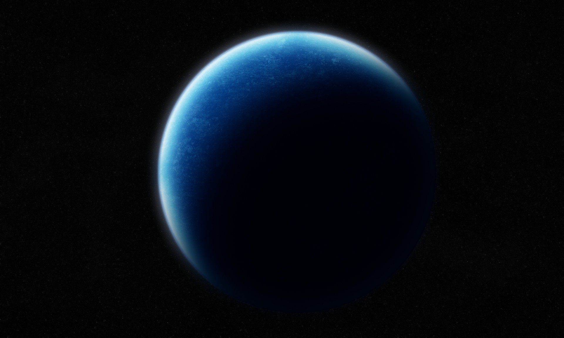 hadow blue sci fi planet black