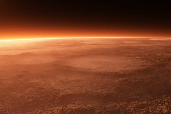 The red planet Mars. view from space