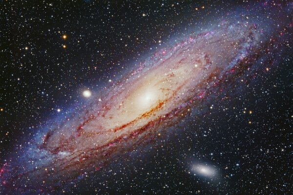 View of the galaxy M31 on the scale of space