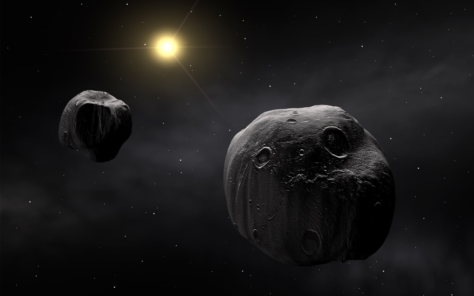 un space an asteroid